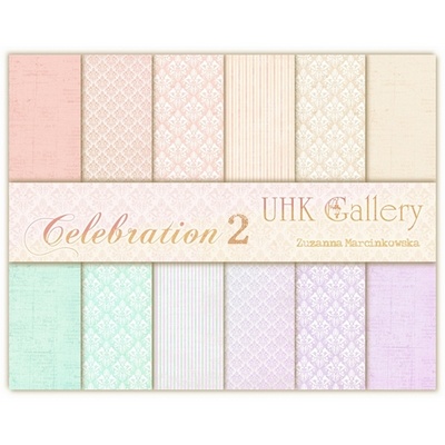 Набор двусторонней скрапбумаги UHK Gallery - Celebration 2, 30,5х30,5 см, 6 листов