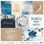 Лист двусторонней бумаги от Scrapmir - Cards из коллекции Blue & Blush, 30x30 см