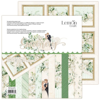 Набір паперу для скрапбукінгу Lemoncraft - Greenery, 30.5х30.5 см