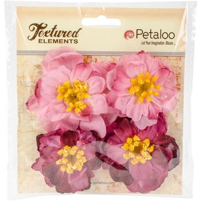 Набор объемных цветов Petaloo - Ruffled Peony - Fuchsia
