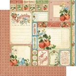 ЦЕНА СНИЖЕНА! Лист бумаги Graphic 45 - Time to Flourish - September Cut Apart, размер 30х30 см, двусторонняя