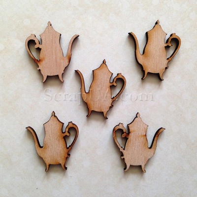 Деревянная фигурка WOOD-014 - Кофейник, 1 штука