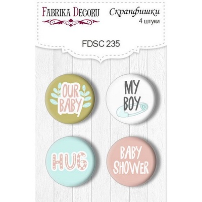 Набор скрапфишек ТМ Фабрика Декора из 4 шт № 235, Scandi Baby Boy