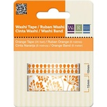 Бумажный скотч Washi Tape Orange, длина 16 м, ширина 10-15 мм, 2 шт.