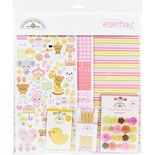 Набор бумаги и декора для скрапбукинга от Doodlebug - Bundle Of Joy, 30х30 см, 12+1 лист