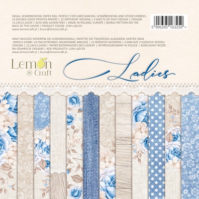 Набір паперу для скрапбукінгу Lemoncraft - Ladies, 15х15 см