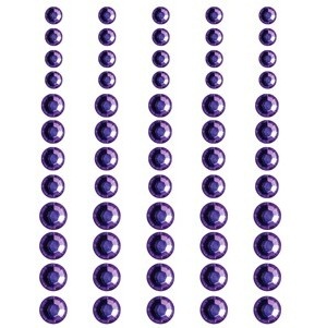 Половинки кристаллов на клеевой основе Queen & Co - Rhinestones Lavender, 60 штук