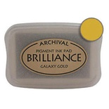Чорнило для штампингу Tsukineko - Brilliance Pearlescent Galaxy Gold, великі