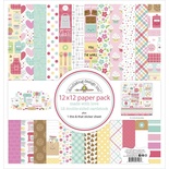 Набор бумаги для скрапбукинга от Doodlebug - Made With Love, 30х30 см, 12+1 лист