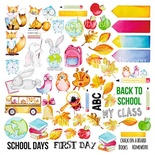 Лист с картинками для вырезания Cool School, ТМ Фабрика Декору