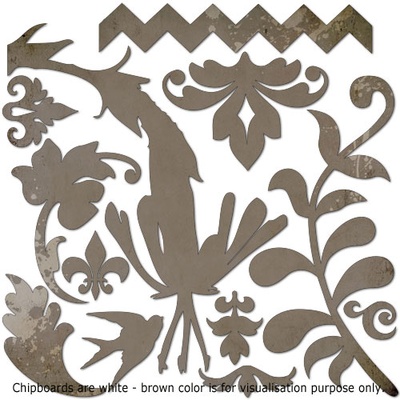 Чіпборд від 7 Dots Studio - Nature Walk - Chipboards