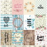 Лист односторонней скрапбумаги от Mona Design - Cards - Love is in the air, 30,5х30,5 см, 190 гр/м