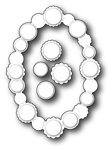 Нож для вырубки от Poppystamps - Button Oval Contour