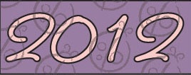 Чипборд Надпись "2012", №2.