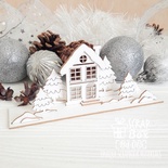 Чипборд ScrapBox - 3d композиция Зимний пейзаж Hd-015