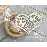 Чипборд ScrapBox - Декоративное сердце с бабочками