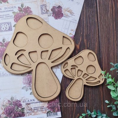 Заготовка артборд Гриб большой от WOODchic, 16х20см, мдф 3мм