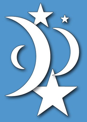 Нож для вырубки от Memory Box - Over The Moon And Stars  