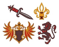 Набор лезвий Spellbinders - Shapeabilities Heraldry - Геральдика, 4 шт.