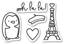 Штампы от Poppystamps - Ooh La La clear stamp set