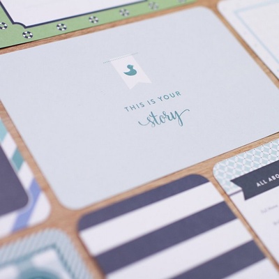 Набор карточек Project Life by Becky Higgins - Core Kit - Baby Boy, 616 штук