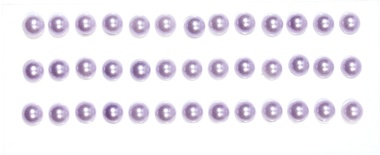 Клеевые половинки жемчужин от ScrapBerry's "Сиреневые", 6 мм, 39 шт.