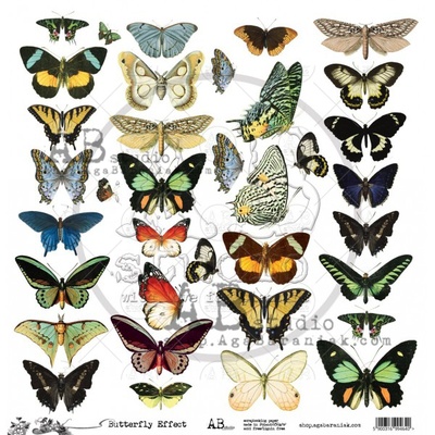 Лист скрапбумаги от ABstudio - Scrapbooking paper ABstudio - Butterfly Effect 30х30см