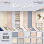 Набор двусторонней бумаги от Scrapmir - Shabby Winter, 20х20см, 10 шт.