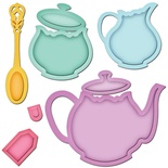 Лезвия от Spellbinders - Tea Service - Чайный сервиз, 8 шт