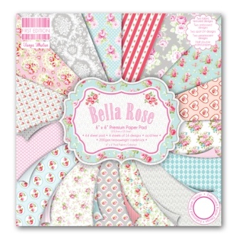 Набор бумаги от First Edition - Bella Rose, 15х15 см, 16 листов