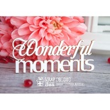 Чипборд ScrapBox - надпись Wonderful moments Hi-235