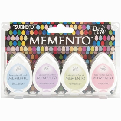 Набор чернил для штампинга Tsukineko - Memento Dew Drops - Oh Baby!, 4 шт.