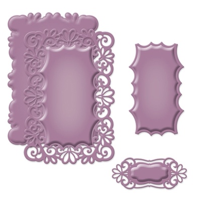 Ножи от Spellbinders - Heirloom Rectangle, 4 шт.