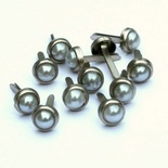 Набор брадсов Eyelet Outlet - Pearl Brads Gray/Silver, цвет серый, 5 мм, 10 штук