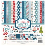 Набор бумаги от Echo Park - I Love Winter, 12+2 листа, 30х30 см