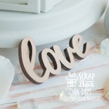 Деревянные фишки ScrapBox - Надпись Love маленькая Wfi-017