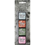 Набір штемпельних подушок Ranger Distress Mini Ink Kit 16