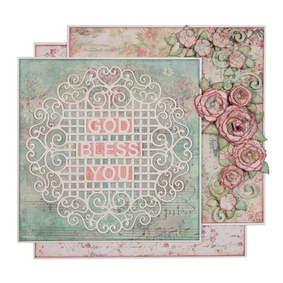 Нож для вырубки от Spellbinders - Swirl Lattice Panel
