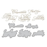 Пластины для фольгирования от Spellbinders - Elegant Occasion Sentiments