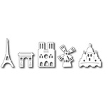 Лезвие Frantic Stamper - Precision Die - Paris Icons - Париж, символы