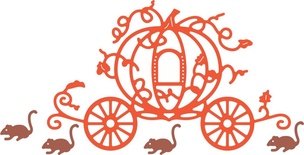 Нож для вырубки от Cheery Lynn Designs - Pumpkin Carriage with Mice