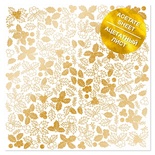 Ацетатний аркуш з золотим візерунком Golden Winterberries, 30,5см х 30,5см, ТМ Фабрика Декору