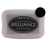 Чернила для штампинга Tsukineko - Brilliance Graphite Black, большие