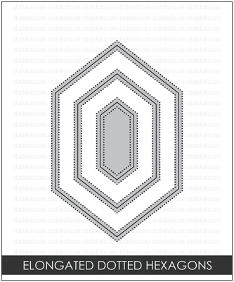 Ножи от Studio Katia - Elongated Dotted Hexagons