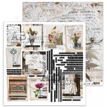 Лист скрапбумаги от ABstudio - Scrapbooking paper "Rustical journey" sheet 6- Fell it - 30х30см