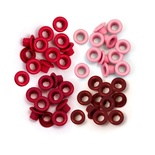 Люверси - WeRM - Aluminum Red, 60 штук, 4 червоних кольори