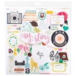 Высечки из чипборда от Crate Paper - Maggie Holmes Open Book Chipboard - Accents - 30x30 см, 44 шт.