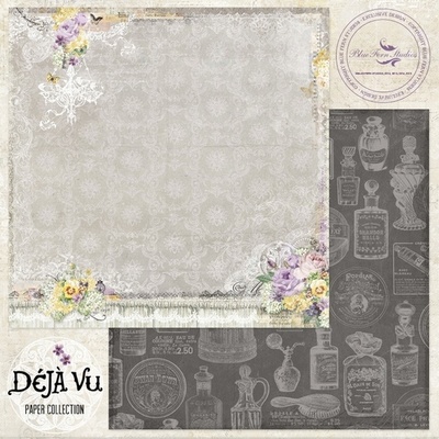 Лист скрапбумаги Blue Fern Studios - Deja Vu - Lustre, двусторонняя, 30х30 см
