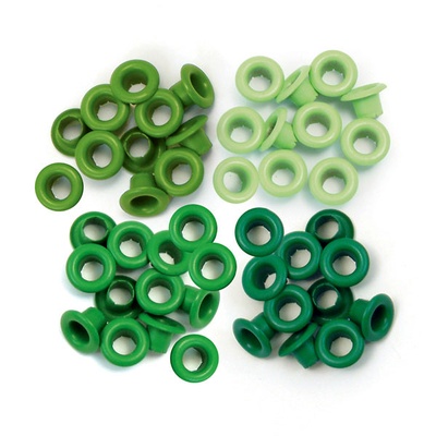 Люверси - WeRM - Aluminum Green, 60 штук, 4 зелених кольори