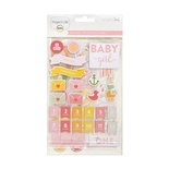 Наклейки от American Crafts - Baby Girl Chipboard Project Life